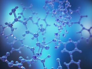 Molecular structure representing peptide chains