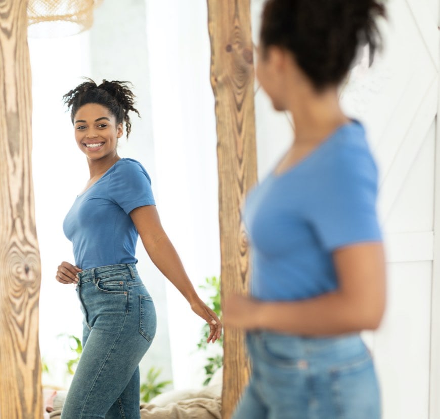 Joyful Girl After Slimming Weight Loss Joyful Girl After Slimming Weight Loss
